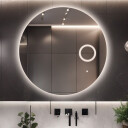 Lustro okrągłe KOŁO z podświetleniem LED + lusterko ZOOM LED (fi 15) z dedykowanym włącznikiem (wg załącznika) + ŻYWOTNOŚĆ TAŚMY LED LONG LIFE 70 000 GODZ-#1