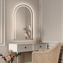 Lustro półowalne KORIA piaskowane z podświetleniem LED-#1