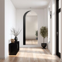 Lustro półowalne KOSMA czarny lacobel-#0