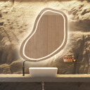 Lustro organiczne KWARC piaskowane z podświetleniem LED II-#1