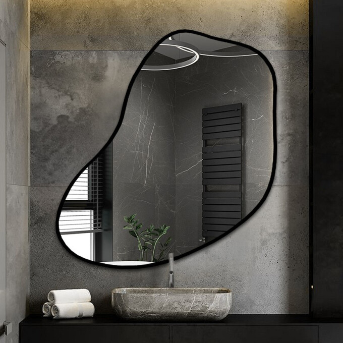 Lustro organiczne KWARC w ramie MDF-#0