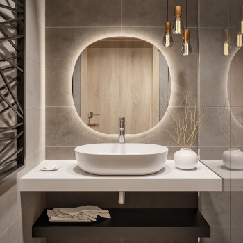 Lustro Laos z podświetleniem LED fi 160