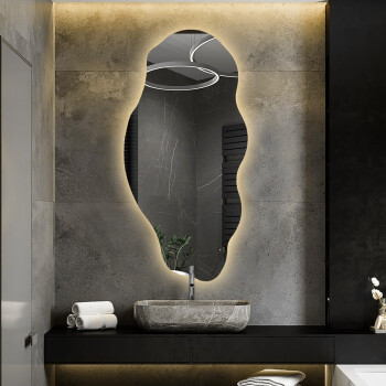 Lustro organiczne LOLIT szlifowane z podświetleniem LED 100x205 dxf