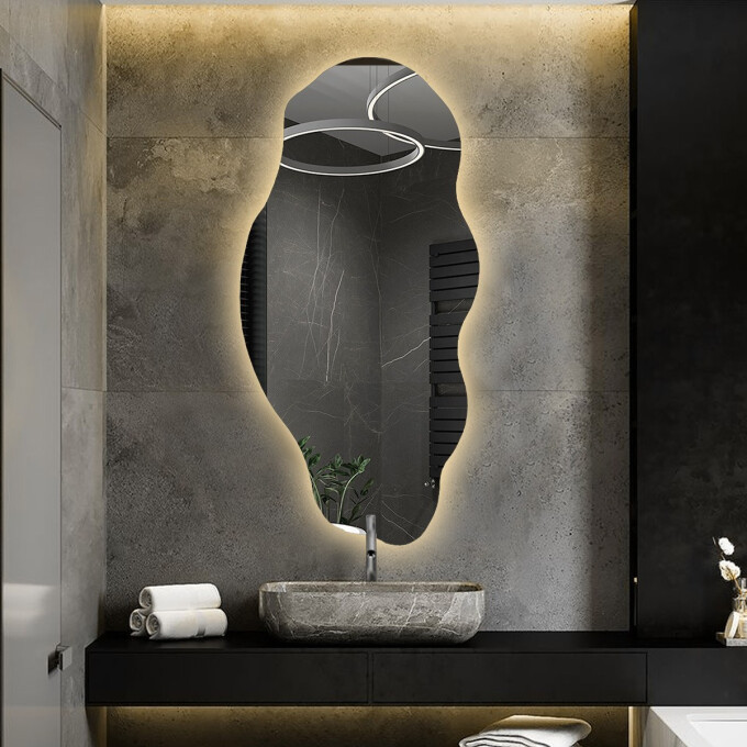 Lustro organiczne LOLIT szlifowane z podświetleniem LED-#0