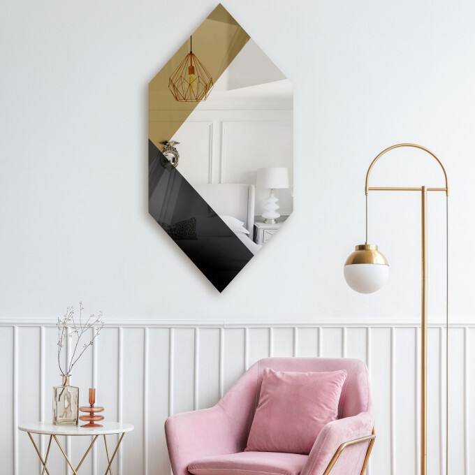 Lustro dekoracyjne sześciokątne MADAM-#0