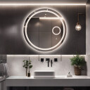 Lustro MAIA piaskowane z podświetleniem LED + lusterko ZOOM LED (fi 15) z dedykowanym włącznikiem (wg załącznika) + ŻYWOTNOŚĆ TAŚMY LED LONG LIFE 70 000 GODZ-#0