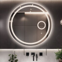 Lustro MAIA piaskowane z podświetleniem LED + lusterko ZOOM LED (fi 15) z dedykowanym włącznikiem (wg załącznika) + ŻYWOTNOŚĆ TAŚMY LED LONG LIFE 70 000 GODZ-#1