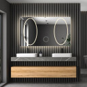 Lustro prostokątne MELISA piaskowane z podświetleniem LED II i białą zabudową MDF
 + lusterko ZOOM (fi 14)(na środku na dole)
 + ŻYWOTNOŚĆ TAŚMY LED LONG LIFE 70 000 GODZ-#1