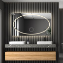 Lustro prostokątne MELISA piaskowane z podświetleniem LED i białą zabudową MDF
 + lusterko ZOOM (fi 14)(na środku na dole)
 + ŻYWOTNOŚĆ TAŚMY LED LONG LIFE 70 000 GODZ-#1