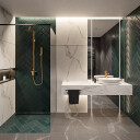 Lustro prostokątne szlifowane MERY W DWÓCH CZĘŚCIACH piaskowane z podświetleniem LED-#1