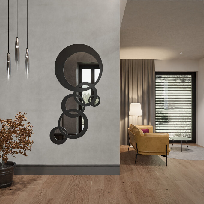 Lustro dekoracyjne MILO w ramie MDF-#0