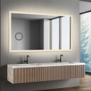 Lustro prostokątne MOIRA piaskowane z podświetleniem LED  + lusterko ZOOM (fi 14)(wg załącznika) + ŻYWOTNOŚĆ TAŚMY LED LONG LIFE 70 000 GODZ-#1