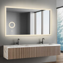 Lustro prostokątne MOIRA piaskowane z podświetleniem LED  + lusterko ZOOM LED (fi 15) z dedykowanym włącznikiem (wg załącznika) + ŻYWOTNOŚĆ TAŚMY LED LONG LIFE 70 000 GODZ-#1