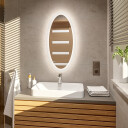 Lustro piaskowane MOLI piaskowane z podświetleniem LED-#0