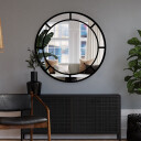 Lustro okrągłe ze szprosami MONA w ramie MDF-#0