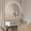 Lustro okrągłe NELA piaskowane z podświetleniem LED-#1