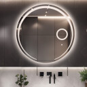 Lustro okrągłe NELA piaskowane z podświetleniem LED + lusterko ZOOM LED (fi 15) z dedykowanym włącznikiem (wg załącznika) + ŻYWOTNOŚĆ TAŚMY LED LONG LIFE 70 000 GODZ-#1