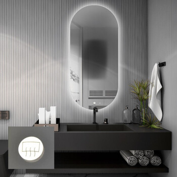 Lustro owalne NIKO z podświetleniem LED 100x200
 + mata antyparowa z dedykowanym włącznikiem (na środku na dole)
 + ŻYWOTNOŚĆ TAŚMY LED LONG LIFE 70 000 GODZ