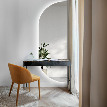 Lustro półowalne NOE W DWÓCH CZĘŚCIACH z podświetleniem LED 30x120