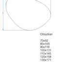 Lustro organiczne OBSYDIAN piaskowane z podświetleniem LED II-#3