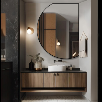 Lustro o nieregularnym kształcie ODETTA białe w ramie MDF 61x80