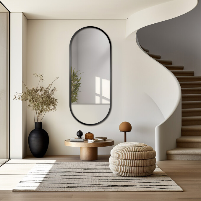 Lustro owalne ODYS w ramie MDF-#0