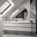 Lustro okrągłe OLGA ze ściętymi bokami-#0