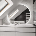 Lustro okrągłe OLGA ze ściętymi bokami z podświetleniem LED-#1