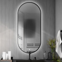 Lustro owalne OLI w ramie MDF SLIM z podświetleniem LED
 + mata antyparowa z dedykowanym włącznikiem (na środku na dole)
 + ŻYWOTNOŚĆ TAŚMY LED LONG LIFE 70 000 GODZ-#1