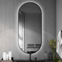 Lustro owalne OLI w ramie MDF SLIM z podświetleniem LED
 + włącznik dotykowy (na środku na dole)
 + ŻYWOTNOŚĆ TAŚMY LED LONG LIFE 70 000 GODZ-#1