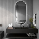 Lustro owalne OLI w ramie MDF SLIM z podświetleniem LED
 + zegar cyfrowy z czujnikiem temperatury (na środku na dole)
 + ŻYWOTNOŚĆ TAŚMY LED LONG LIFE 70 000 GODZ-#0