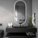 Lustro owalne OLI w ramie MDF SLIM z podświetleniem LED
 + lusterko ZOOM (fi 14)(wg załącznika)
 + włącznik dotykowy (na środku na dole)
 + ŻYWOTNOŚĆ TAŚMY LED LONG LIFE 70 000 GODZ-#0