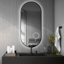 Lustro owalne OLI w ramie MDF SLIM z podświetleniem LED
 + lusterko ZOOM (fi 14)(wg załącznika)
 + włącznik dotykowy (na środku na dole)
 + ŻYWOTNOŚĆ TAŚMY LED LONG LIFE 70 000 GODZ-#1