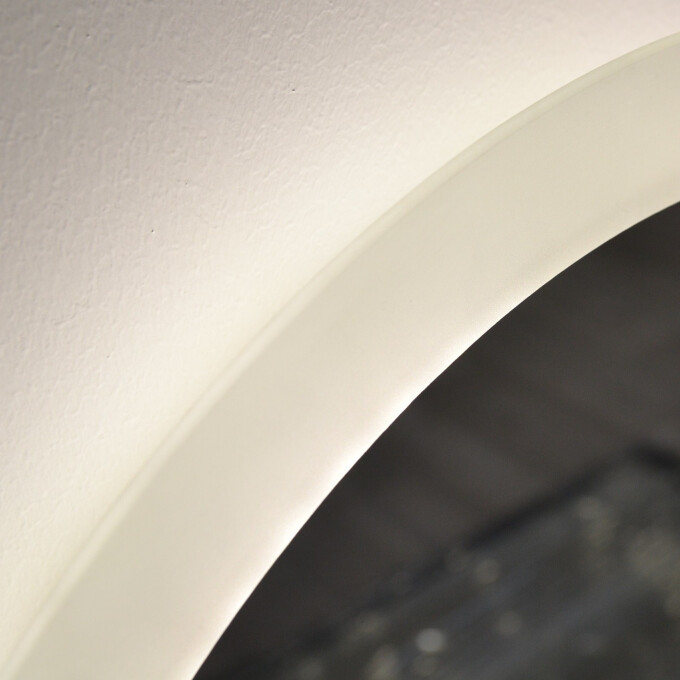 Lustro owalne OSKAR w ramie MDF piaskowane z podświetleniem LED II-#0