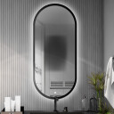 Lustro owalne OSKAR w ramie MDF z podświetleniem LED
 + mata antyparowa z dedykowanym włącznikiem (na środku na dole)
 + ŻYWOTNOŚĆ TAŚMY LED LONG LIFE 70 000 GODZ-#1