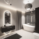 Lustro owalne OSKAR W DWÓCH CZĘŚCIACH w ramie MDF z podświetleniem LED-#1