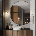 Lustro okrągłe OTTO ŚCIĘTY BOK w ramie MDF-#1