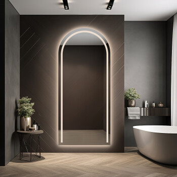 Lustro półowalne PLATO piaskowane z podświetleniem LED S 60x120