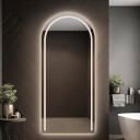 Lustro półowalne PLATO piaskowane z podświetleniem LED-#1