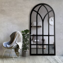 Lustro półowalne ze szprosami RAMONA w ramie MDF-#0