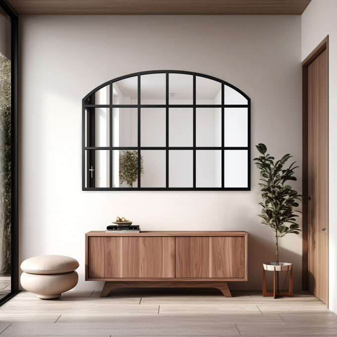 Lustro ze szprosami REBEKA w ramie MDF-#0