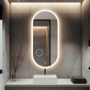 Lustro owalne ROMI piaskowane z podświetleniem LED
 + lusterko kosmetyczne ZOOM (fi 14)(wg załącznika)
 + włącznik dotykowy (na środku na dole)
 + ŻYWOTNOŚĆ TAŚMY LED LONG LIFE 70 000 GODZ-#1