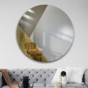 Lustro okrągłe RONI złoto brązowe-#1