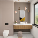 Lustro owalne ROYAL złote z czarnym lacobelem-#1