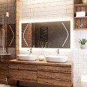 Lustro prostokątne SOFIA piaskowane z podświetleniem LED-#1