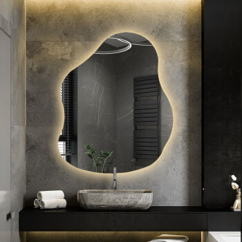 Lustro organiczne STONE z podświetleniem LED 60x77 dxf