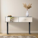 Toaletka lustrzana z czarnymi nóżkami (Wysokość 84 cm, Głębokość 43 cm, Szerokość 90 cm)-#1