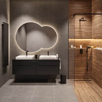 Zestaw szlifowanych luster UNIVERSE z podświetleniem LED fi 130+fi 150 (2szt)