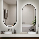 Zestaw dwóch luster półowalnych DOMI w ramie MDF SLIM z podświetleniem LED (2szt)-#1