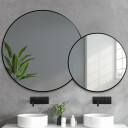 Zestaw okrągłe lustro w lustrze DOTTI w ramie MDF SLIM-#0